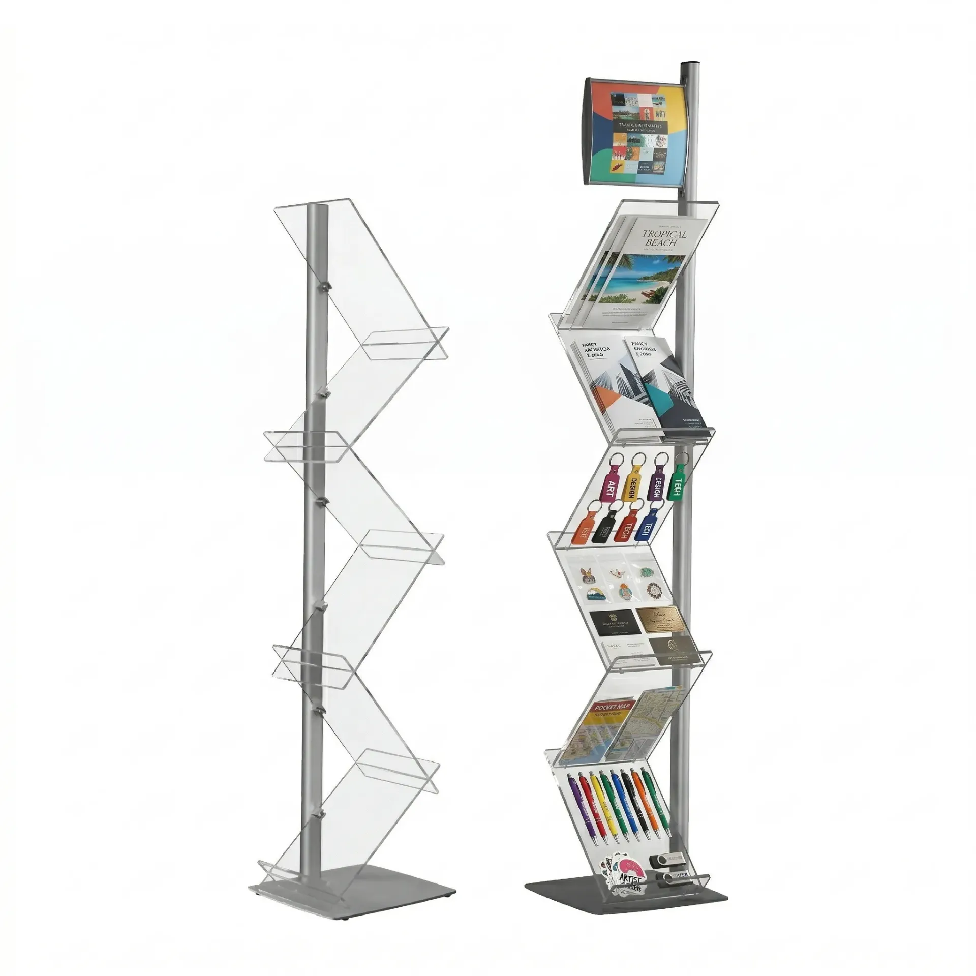 Zigzag Brochure Stand “Single Leg”