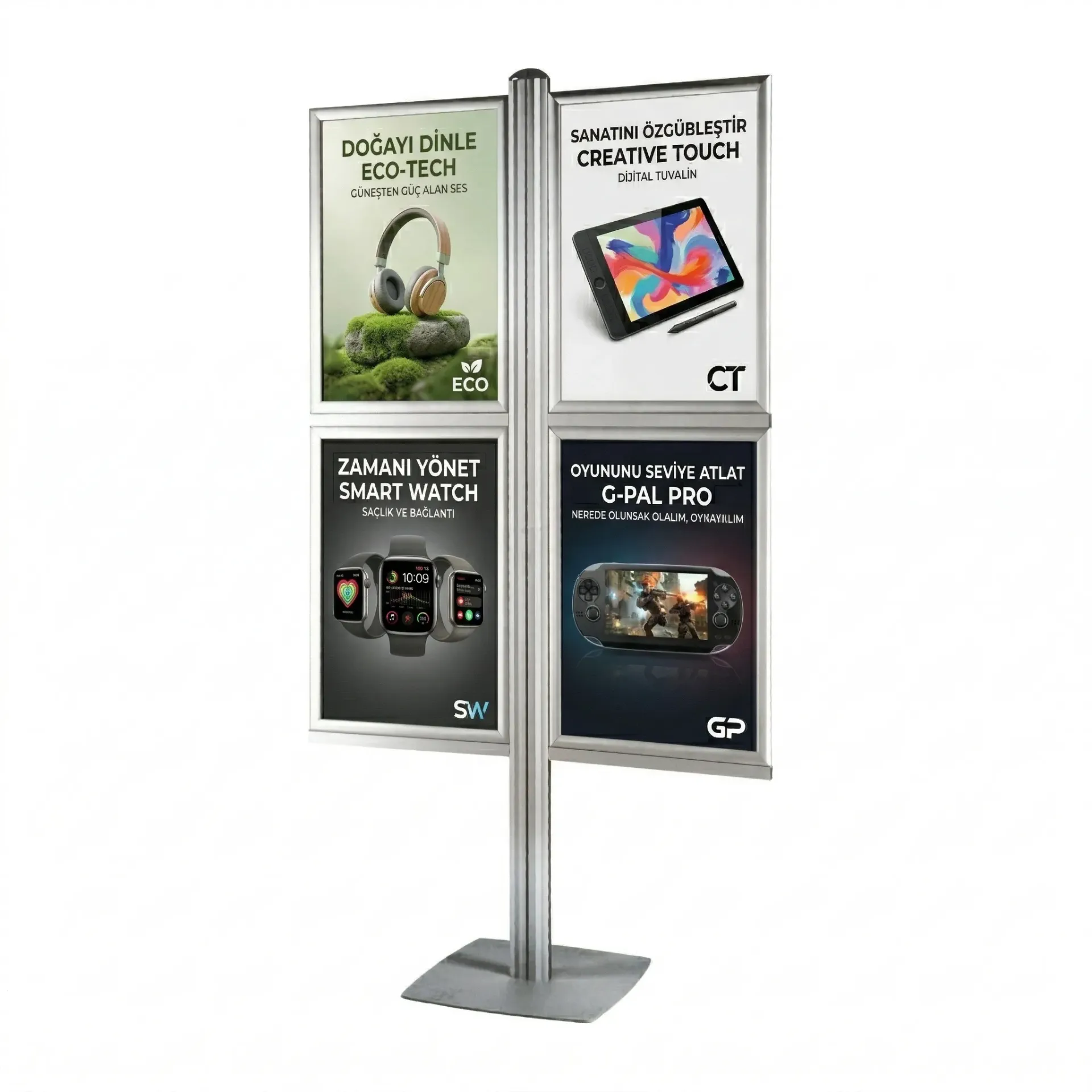 Multi-Presentation Stand "Sliding Frame"