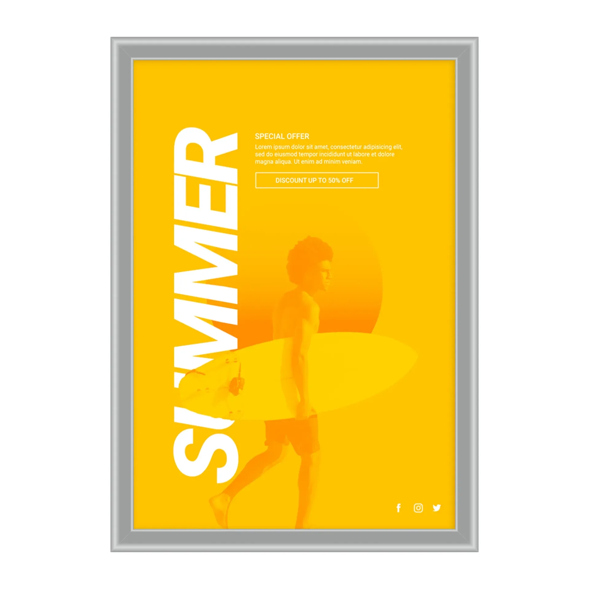 32 mm Güvenlikli Afiş Çerçevesi