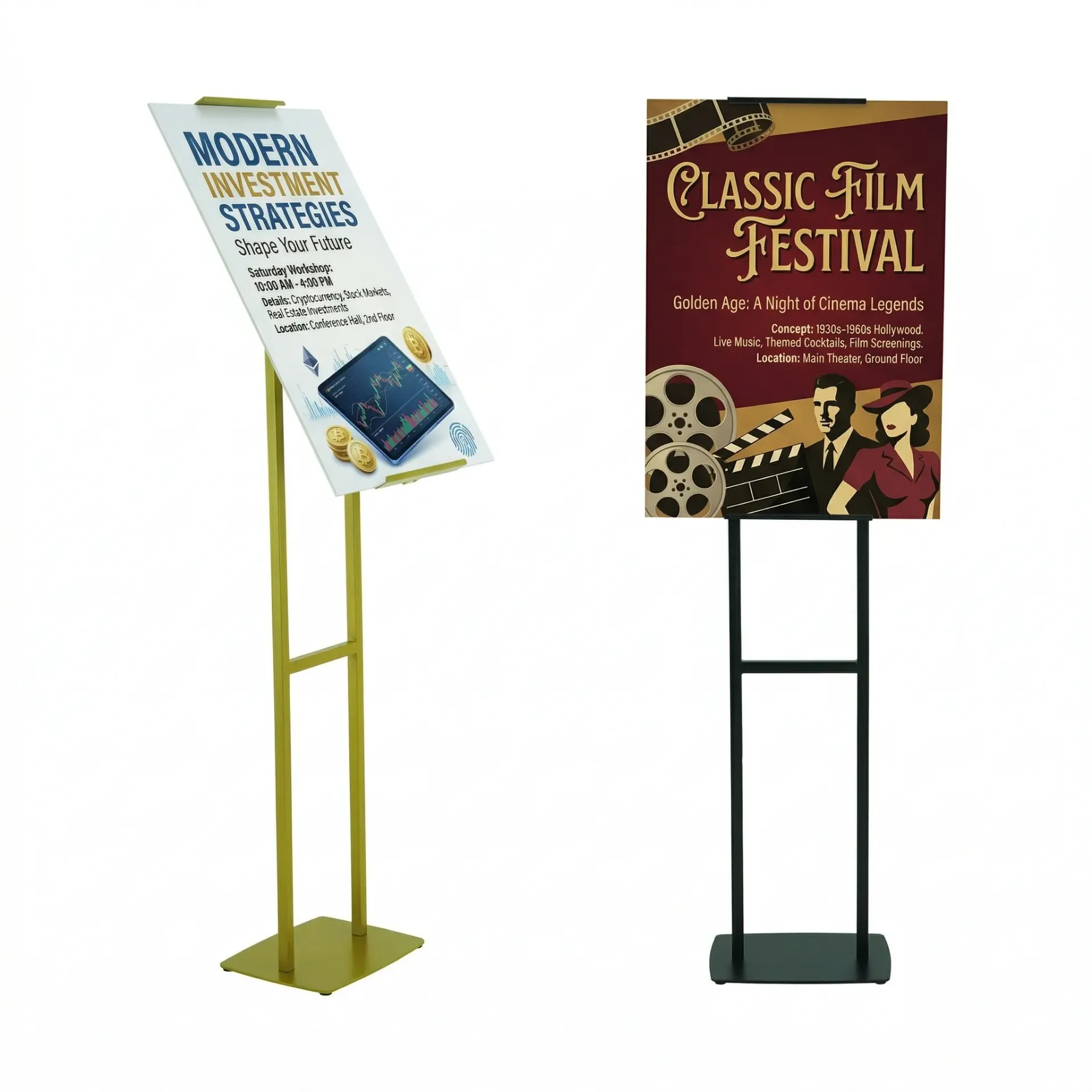 Ayaklı Metal Şövale Standı- Çift Ayak