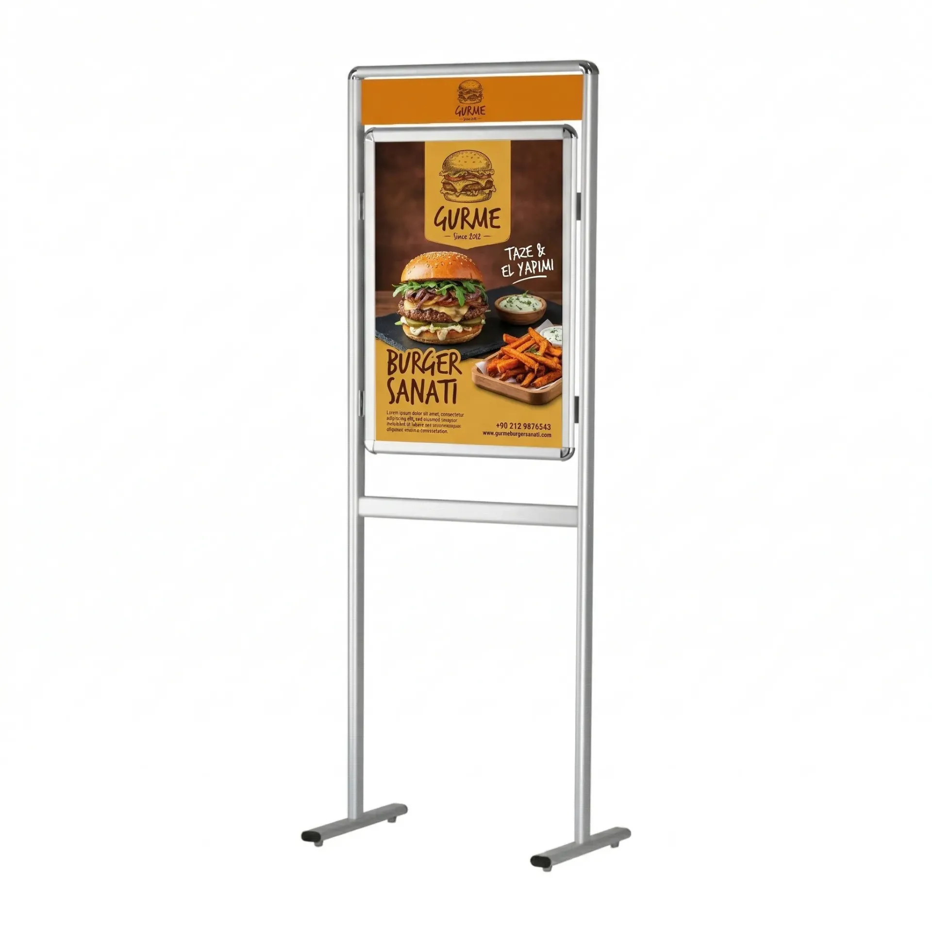 Alınlıklı Afiş Standı