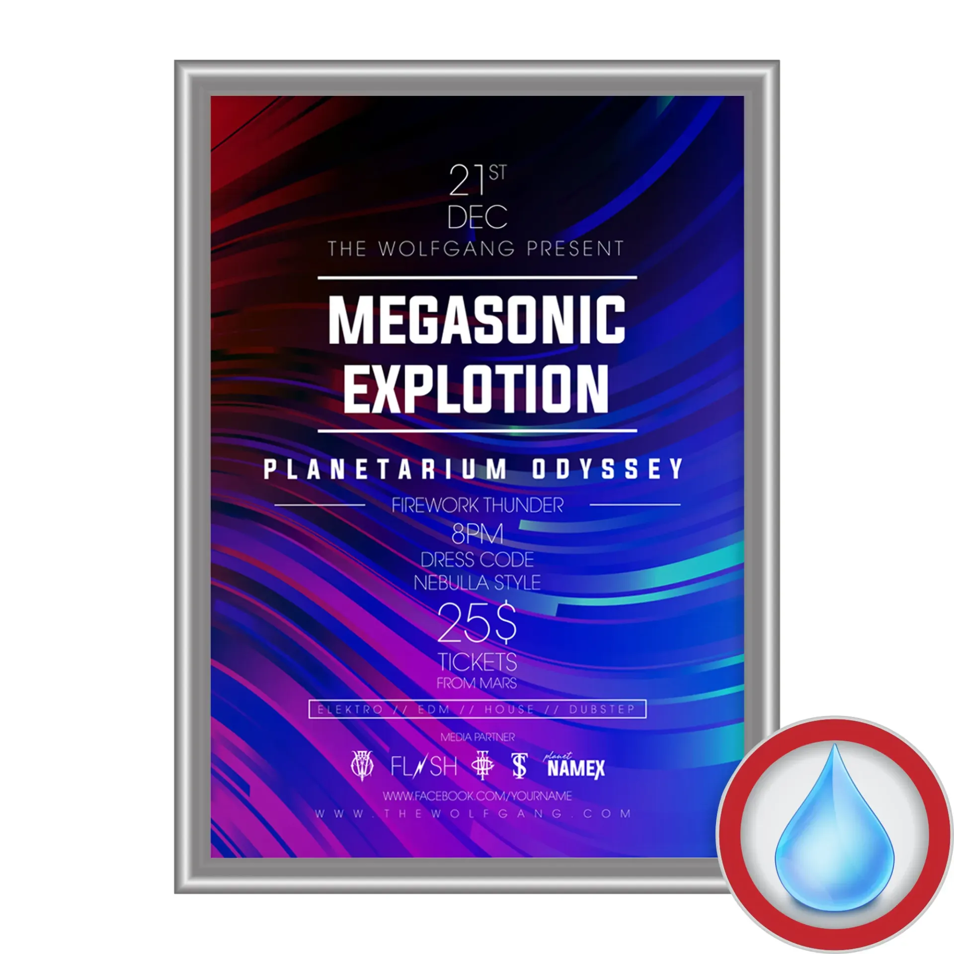 32 mm Su Geçirmez Afiş Çerçevesi