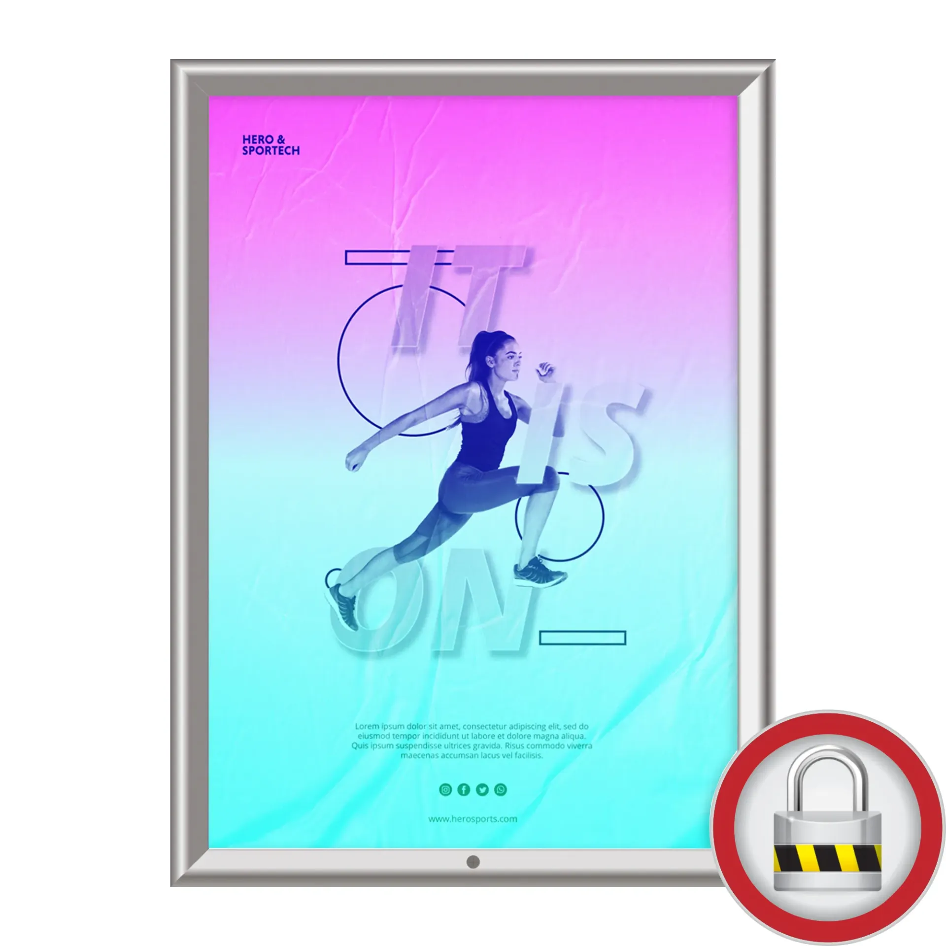 32 mm Kilitli Afiş Çerçevesi