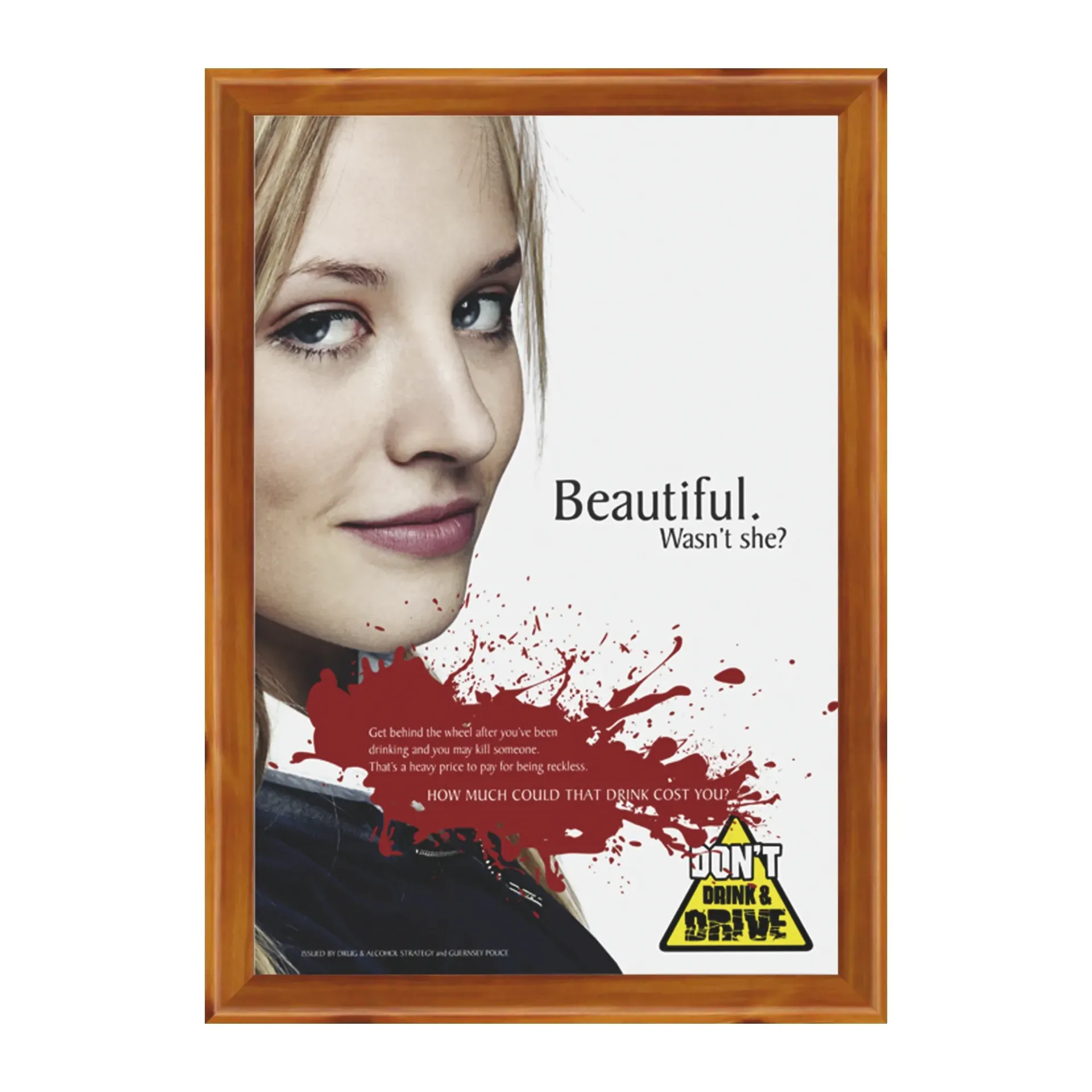 Ahşap Görünümlü Afiş Çerçevesi