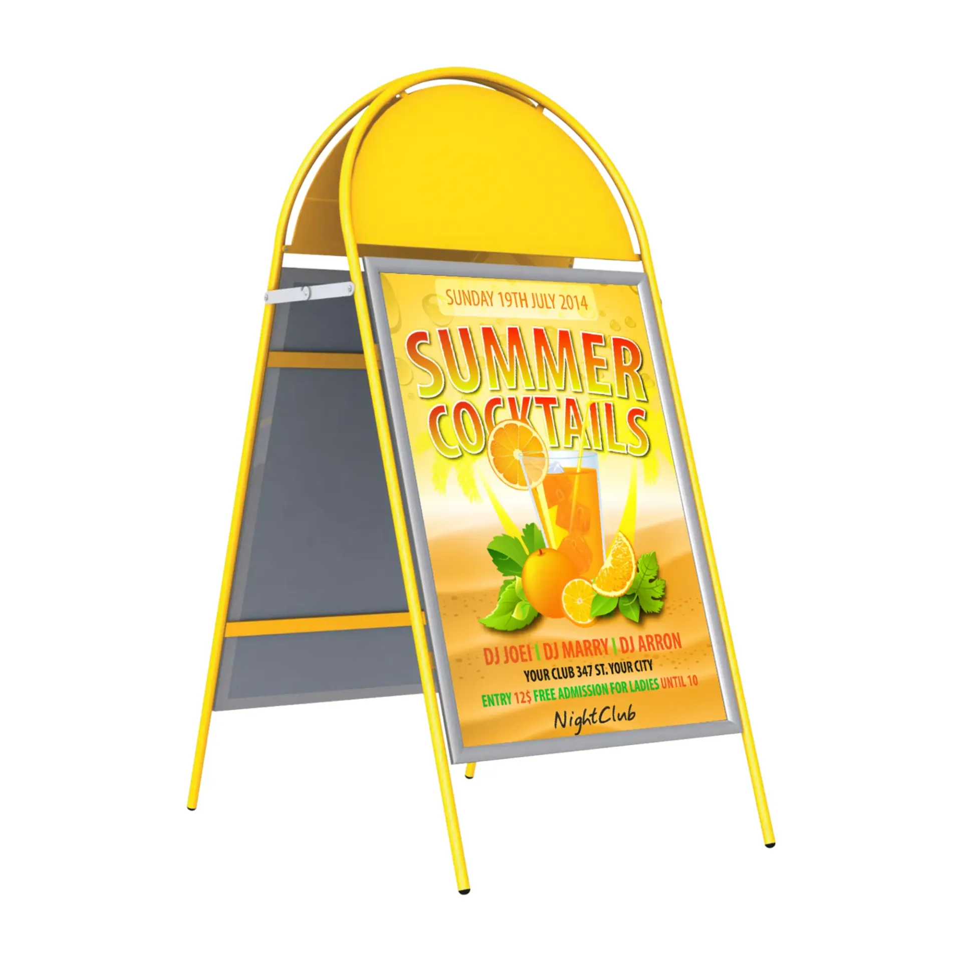 Eğimli Demir A Pano “Afiş Çerçeveli”